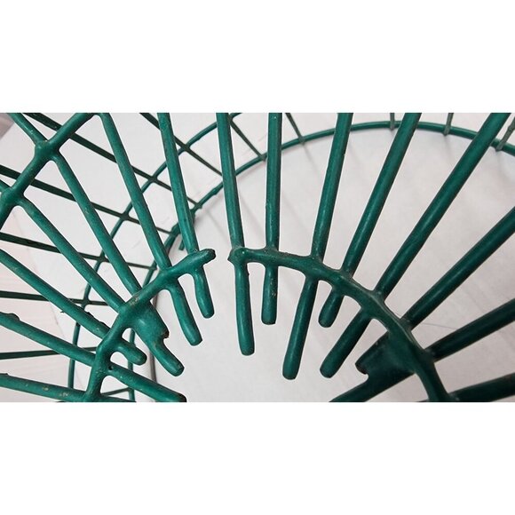 Green Wire Basket With Sturdy Metal Handle - Industrial Farmhouse Style For Stor - Picture 8 of 16